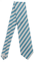 Krawatte Seide 146cm/8cm Schlips Binder gestreift blau weiss