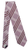 Krawatte Seide 146cm/8cm  gestreift rosa beere Schlips...